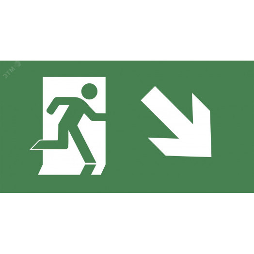 Пиктограмма ''ВЫХОД/стрелка направо вниз'' PVC для ССА 3000 IEK