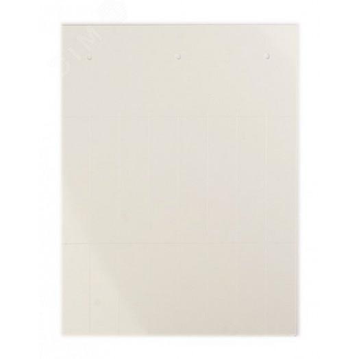 Табличка полужесткая 49x15мм. Установка в держатель. ПВХ-0,5. Белая (12 шт. на пластине, упак. по 10 листов)