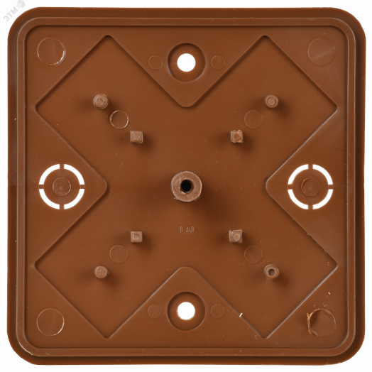 Коробка распаячная КМ для открытой проводки 75х75х28мм дуб
