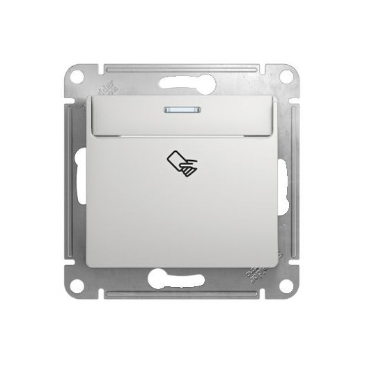 GLOSSA Выключатель карточный алюминий в рамку схема 6