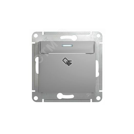 GLOSSA Выключатель карточный алюминий в рамку схема 6