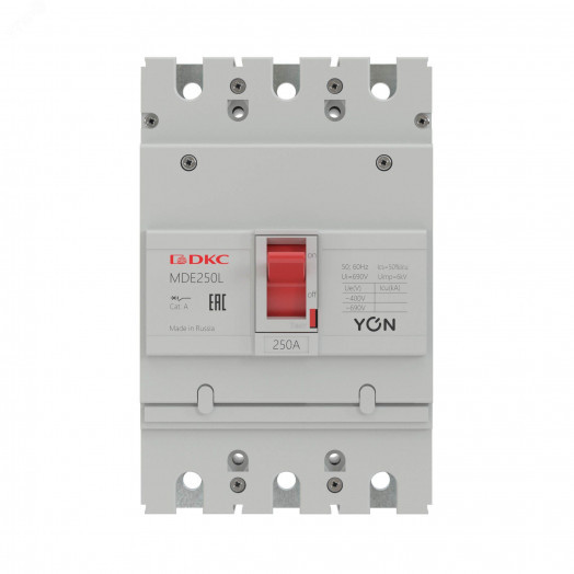 Выключатель автоматический в литом корпусе YON MDE250H200 3P 200А 40kA