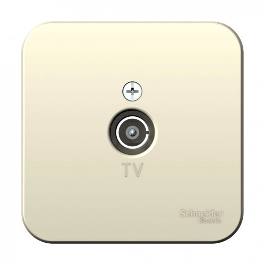 Коннектор ТВ BLANCA с изолирующей пластиной, молочный