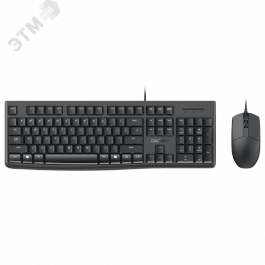 Комплект клавиатура + мышь проводной, USB черный