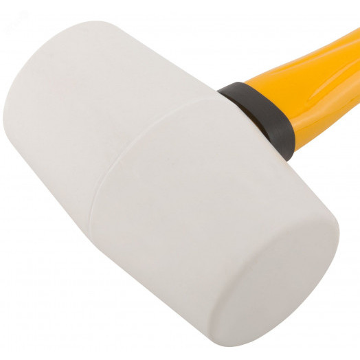 Киянка резиновая белая, фиберглассовая ручка 45 мм (230 гр)