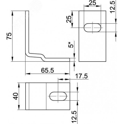 Пластина для крепления ВРМ-50 к стене горячеоцинкованная