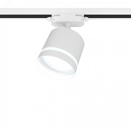 Светильник трековый, накладной, ARTLINE, поворотный, цилиндр, 85x85x80mm, GX53, 230В, алюминий/пластик, 4м, белый, 59865 1, Ritter