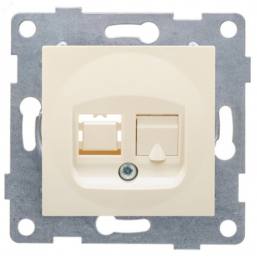 GUSI Ugra механизм розетки  компьютерной RJ45, одинарной, скрытая установка.  Цвет бежевый.