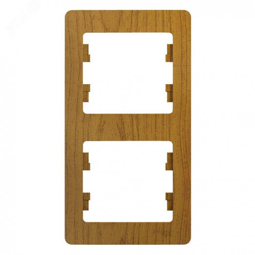 GLOSSA Рамка 2 поста вертикальная дуб