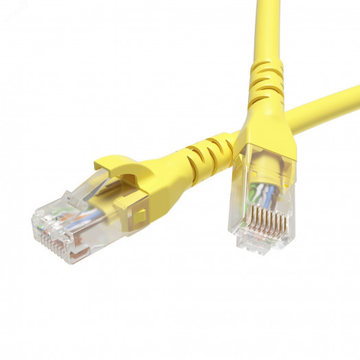 Патч-корд неэкранированный CAT6 U/UTP 4х2 LSZH желтый 0.5м