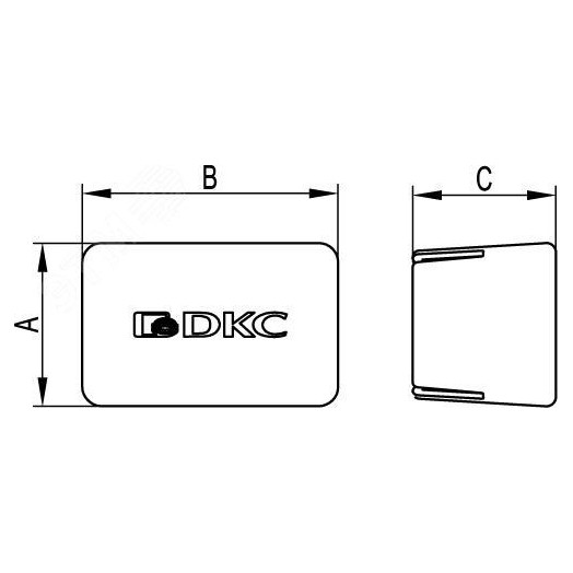 Заглушка торцевая для одиночного С-образного      профиля 41x21 мм