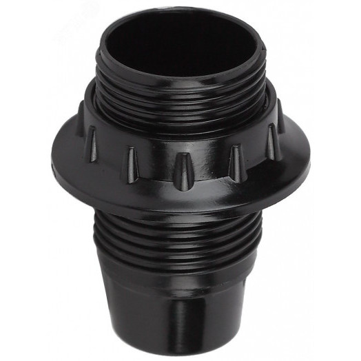 Патрон Е14 с кольцом, бакелит, черный (x50) (50/200/5600)