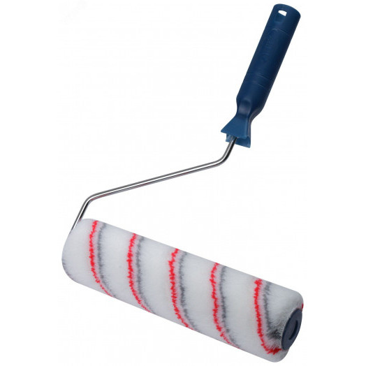 Валик полиакриловый, белый со спиральными полосами, каркасная система, диаметр 40/64 мм, ворс 12 мм, 230 мм