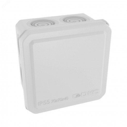 Коробка ответвительная с 8+2 кабельными вводами   д.20/20мм, IP55,70х70х40мм