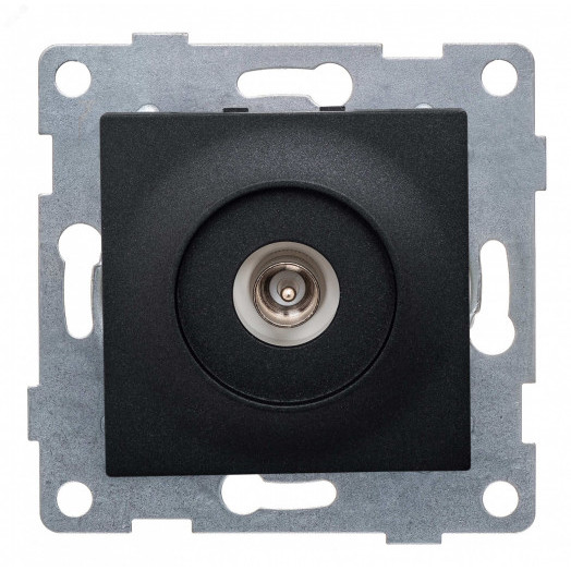 GUSI Ugra механизм антенной розетки, одинарной, скрытая  установка. Цвет  графит.