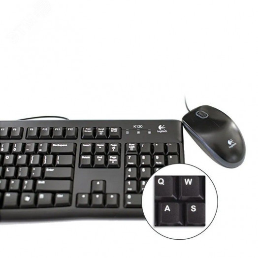 Комплект клавиатура + мышь MK121, USB, черный