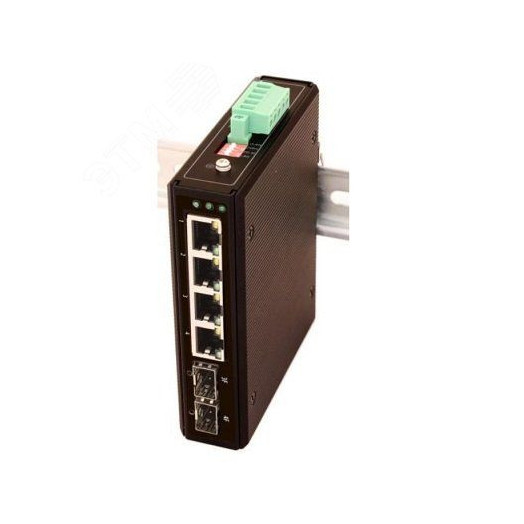 Коммутатор неуправляемый промышленный 6 портов RJ45/SFP 10 100 1000 Мб/с PoE 240Вт