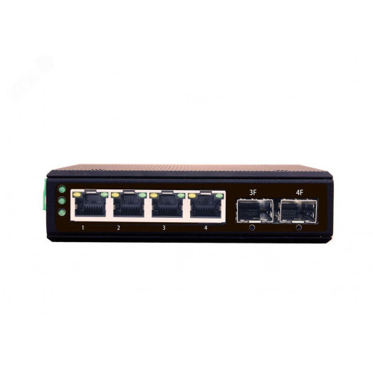 Коммутатор неуправляемый промышленный 6 портов RJ45/SFP 10 100 1000 Мб/с PoE 240Вт