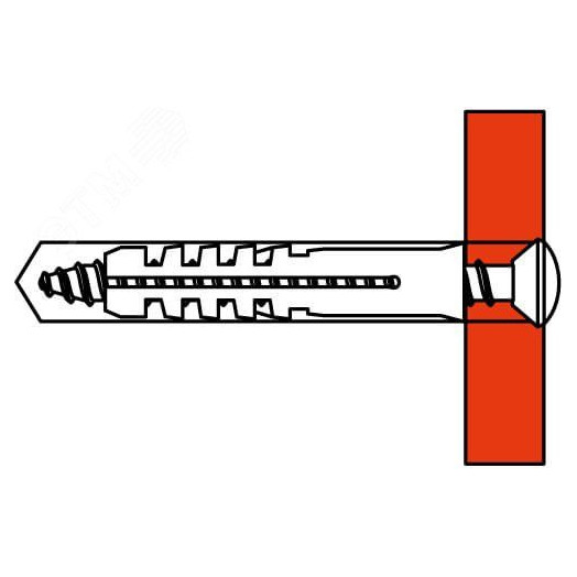 Саморез 5х50мм с дюбелем V8