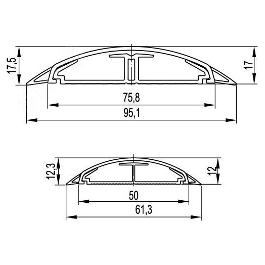 Канал напольный 50x12 белый