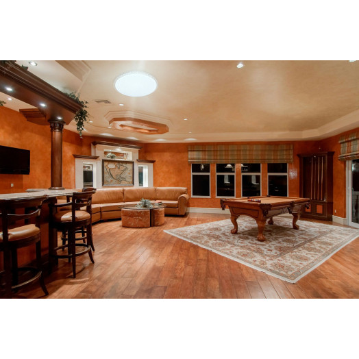 Светильник светодиодный ДБО-48 Вт настенно-потолочный MYSTERY 230В 4000K 3120Лм 390x76мм серебро