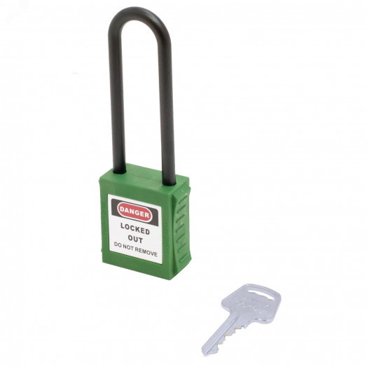 Замок безопасности навесной нейлоновая дужка BD-G34 Green