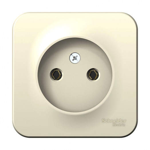 BLANCA  розетка наружная  без заземления без шторок, 16А, 250В, молочный