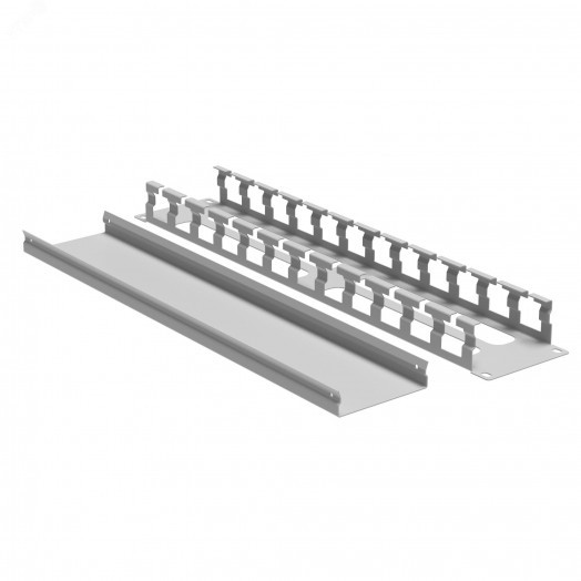 Органайзер кабельный с крышкой и отверстиями 2U, глубина 40 мм, для 19'' IT-корпусов ДКС серии STI/CQE, RAL7035