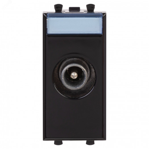 Avanti ТВ розетка проходная ''Черный квадрат'', 16A, 1 модульная