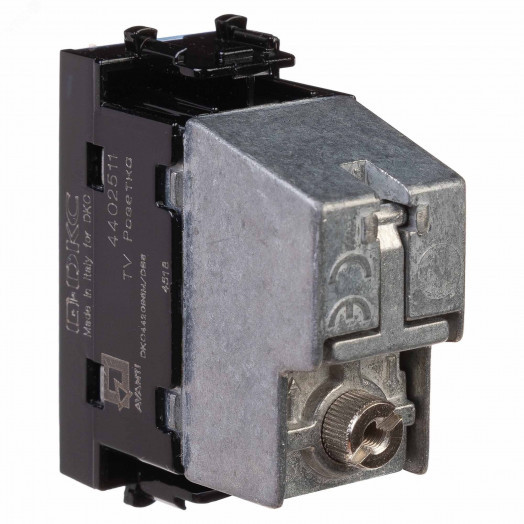 Avanti ТВ розетка проходная ''Черный квадрат'', 16A, 1 модульная