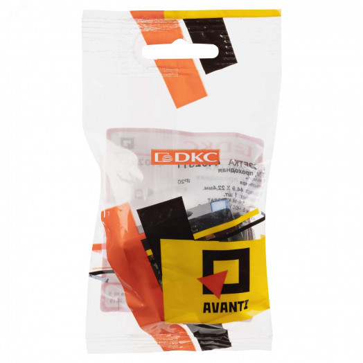 Avanti ТВ розетка проходная ''Черный квадрат'', 16A, 1 модульная