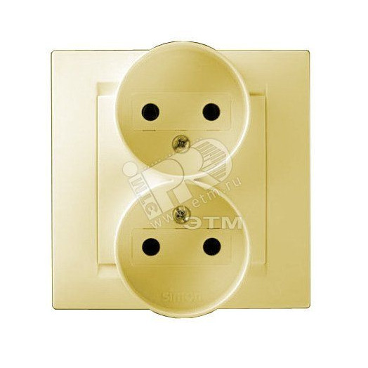 15 Розетка двойная 2Р 16А 250В винтовой зажим слоновая кость