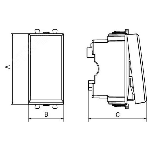 Avanti Диммер кнопочный ''Белое облако'', для LED ламп, 16A, 1 модульный