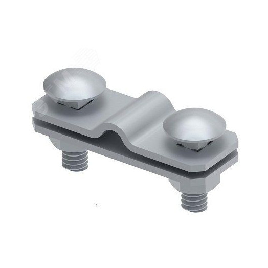 Соединитель для параллельного соединения прутка 8-10 мм/полосы до 40 мм. Материал - горячеоцинкованная сталь.