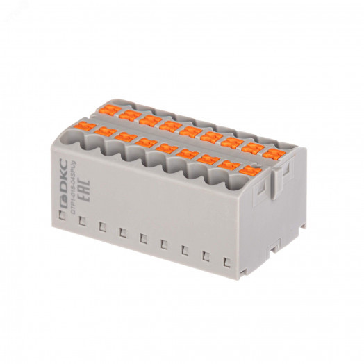 Блок распределительный, зажим push-in, 18 точек подключения 2,5 кв.мм, синий