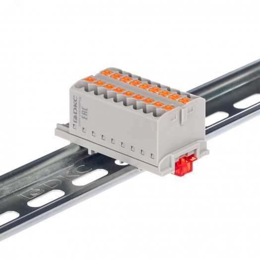 Блок распределительный, зажим push-in, 18 точек подключения 2,5 кв.мм, синий