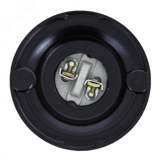 Патрон карболитовый потолочный Е27 черный прямой PROxima