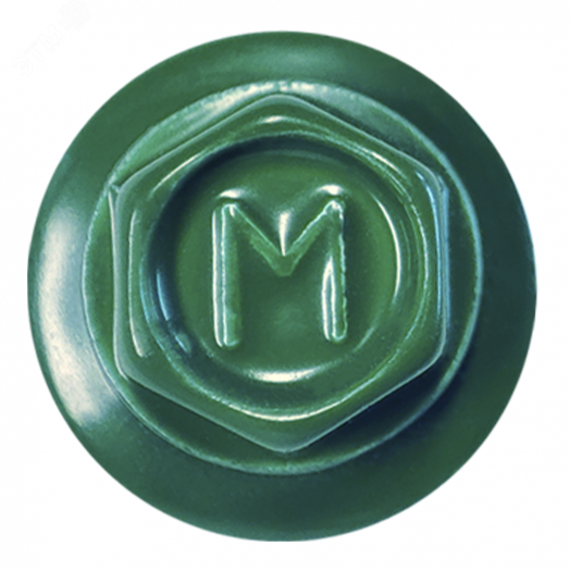 Саморез кровельный 4.8х35 RAL6029 сверло №1 шайба d=14мм с EPDM прокладкой