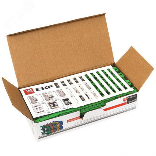 Колодка клеммная JXB-10/35 зеленая