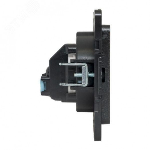 Стокгольм Механизм Розетки 1-местной б/з 10 А черный с защ. штор.