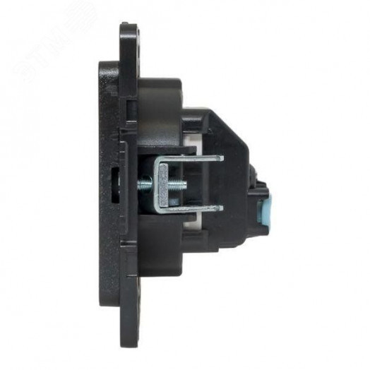 Стокгольм Механизм Розетки 1-местной б/з 10 А черный с защ. штор.