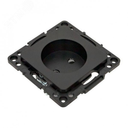 Стокгольм Механизм Розетки 1-местной б/з 10 А черный с защ. штор.