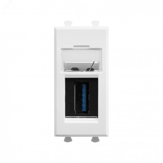 Avanti USB 3.0 розетка ''Белое облако'' модульная, тип А-А, 1 модульная