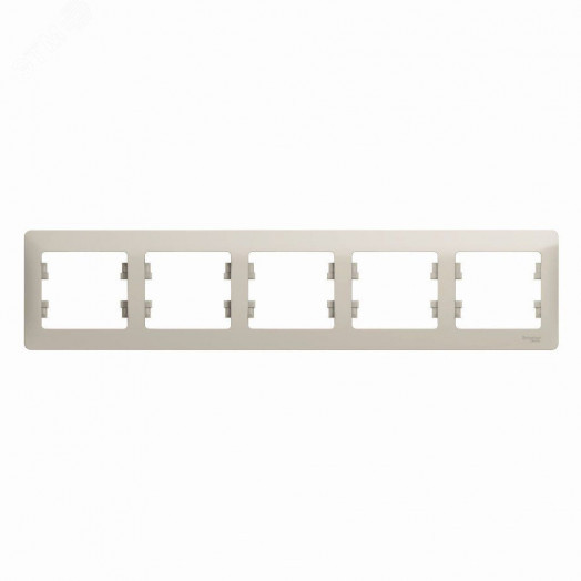 GLOSSA рамка 5-постовая горизонтальная молочный