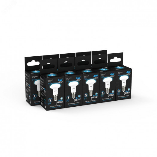 Лампа светодиодная LED 4 Вт 370 лм 6500К грибок R39 холодный E14 AC 220В Black Gauss