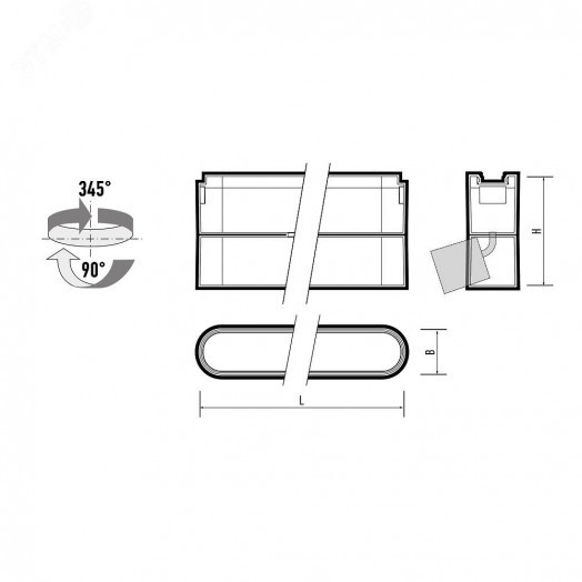 Светильник трековый светодиодный низковольтный ДПО16 1112R 12W 3000K frost 90° черный IP20 Jazzway