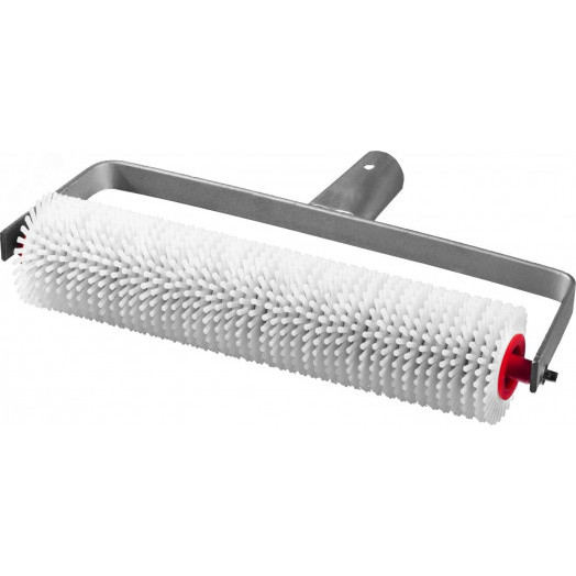 Валик игольчатый ''Мастер'' для наливных полов на металлической рамке, под удлинитель, пластмассовые иглы 13мм, 72х300мм