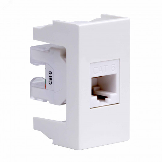 VIVA Розетка компьютерная RJ45 категория 6 1      модуль белая
