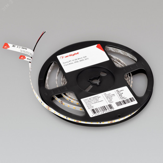 Лента LED RT-A120-8мм 24V Day4000 (14.4 W/m, IP20, 2835, 5м) (ARL, Открытый)