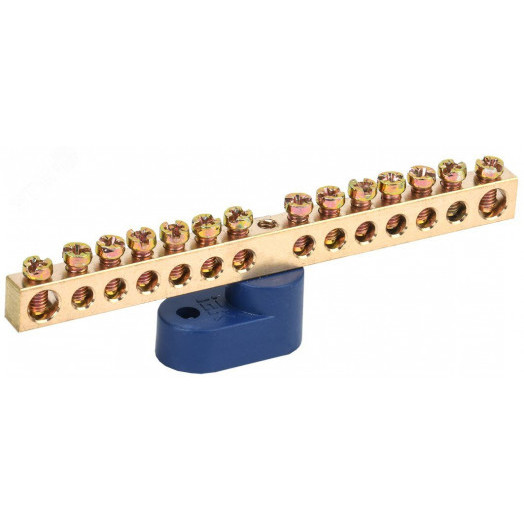 Шина N ноль на одном угловом изоляторе ШНИ-6х9-14-У1-С